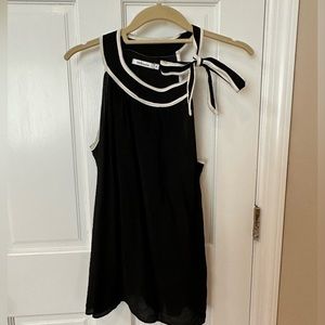 Red Haute black top with white piping